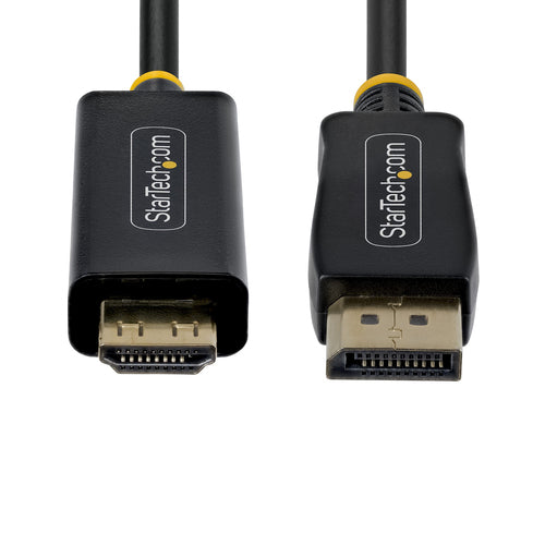 StarTech.com 3ft DisplayPort to HDMI Adapter Cable with Gripping Connectors, 4K 60Hz, HDR, Uni-Directional DP to HDMI Video Converter, DP Desktop to HDMI Monitor