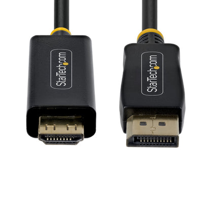 StarTech.com 3ft DisplayPort to HDMI Adapter Cable with Gripping Connectors, 4K 60Hz, HDR, Uni-Directional DP to HDMI Video Converter, DP Desktop to HDMI Monitor