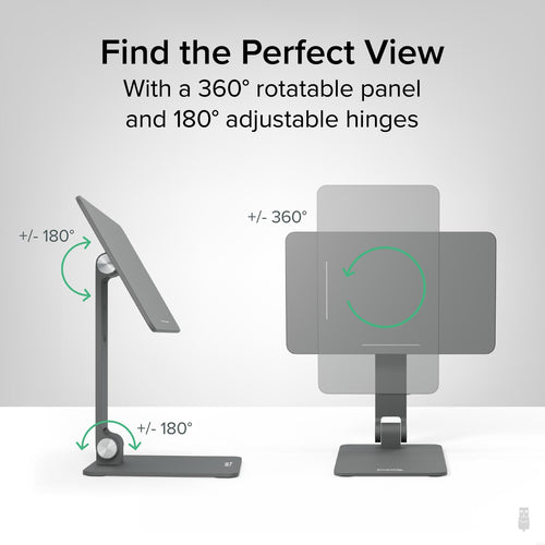 Plugable Technologies Magnetic Tablet Holder for iPad Pro 11 (1st/2nd/3rd/4th Gen, M2) iPad Air 10.9/11 (4th/5th Gen, M2), MagSafe Magnetic iPad Stand, Portable Foldable 360° Rotating Stand (AMS-STAND11)