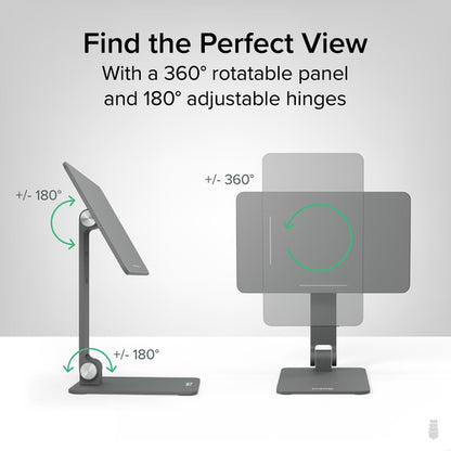 Plugable Technologies Magnetic Tablet Holder for iPad Pro 11 (1st/2nd/3rd/4th Gen, M2) iPad Air 10.9/11 (4th/5th Gen, M2), MagSafe Magnetic iPad Stand, Portable Foldable 360° Rotating Stand (AMS-STAND11)