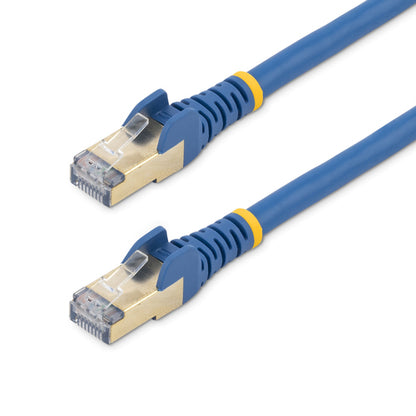 StarTech.com 20ft CAT6a Ethernet Cable - 10 Gigabit Shielded Snagless RJ45 100W PoE Patch Cord - 10GbE STP Network Cable w/Strain Relief - Blue Individually Tested/Wiring is UL Certified/TIA