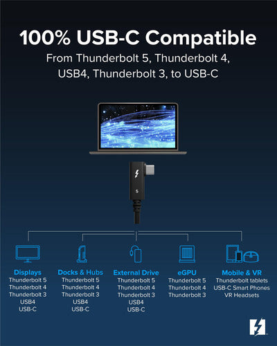 Plugable Technologies TBT5-240W80R Thunderbolt cable 0.8 m 120 Gbit/s Black
