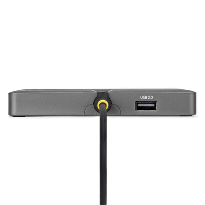 StarTech.com USB-C to Quad-Monitor Workstation Adapter, 4K 60Hz HDMI, 140W PD Passthrough for Laptop Charging, USB Port for Wireless Keyboard / Mouse, TAA