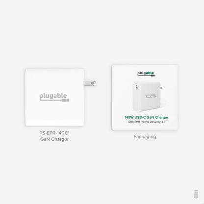 Plugable Technologies PS-EPR-140C1 mobile device charger Universal White AC Fast charging Indoor