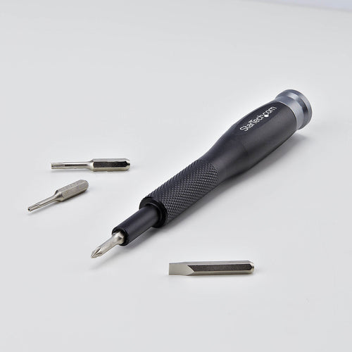 StarTech.com 40-Piece Computer Repair Toolkit for Laptop/PC/Electronics/Phone, 30-Bit Precision Screwdriver Set, Removable Lid with Magnetic Pad, Prying Tools