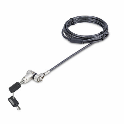 StarTech.com 3-in-1 Universal Laptop Lock 6.6ft (2m), Master Keyed Locking Cable, Compatible w/Noble Wedge®/Nano/K-Slot, Anti-Theft Cut-Resistant Cable, TAA