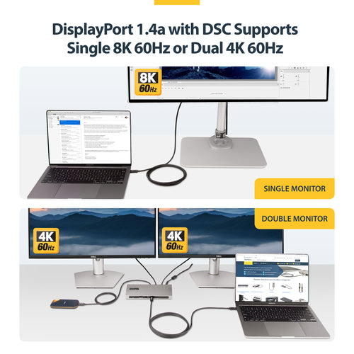 StarTech.com 6.6ft (2m) Active Thunderbolt 4 Cable, 40Gbps, 100W Power Delivery, 4K/8K Video, Intel-Certified Thunderbolt Cable - Compatible w/ USB4/Thunderbolt 4/ USB 3.2/ USB Type-C/DisplayPort/Thunderbolt 3