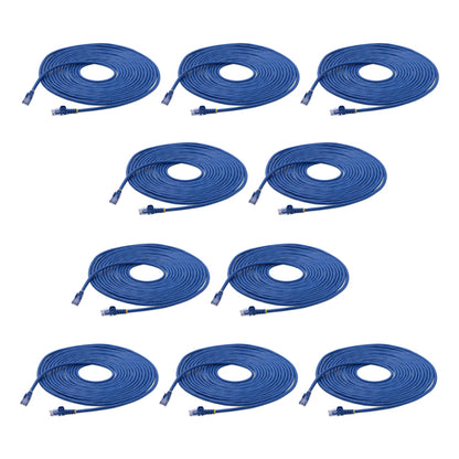 StarTech.com 25 ft. CAT6 Ethernet cable - 10 Pack - ETL Verified - Blue CAT6 Patch Cord - Snagless RJ45 Connectors - 24 AWG Copper Wire – UTP Ethernet Cable