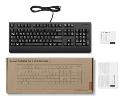 Lenovo Preferred Pro II USB -French keyboard Home/Office Black