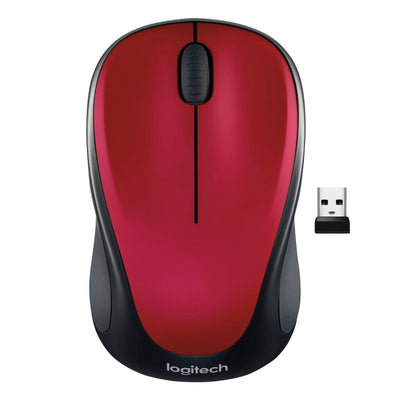 Logitech M317 Wireless Mouse  2.4 GHz with USB Unifying Receiver  1000 DPI Optical Tracking  12 Month Battery  Red