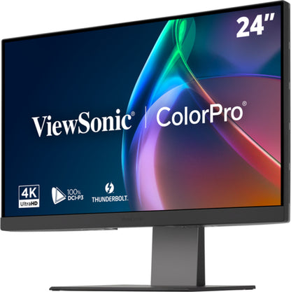 Viewsonic VP Series VP2488-4K computer monitor 61 cm (24") 3840 x 2160 pixels 4K Ultra HD LED Black