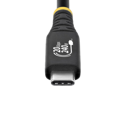 StarTech.com 6ft (1.8m) USB4 Cable, 20Gbps, USB-IF Certified USB-C Cable, 240W PD EPR, 4K 120Hz DP 2.1, TPE Jacket, Black USB-C Cord