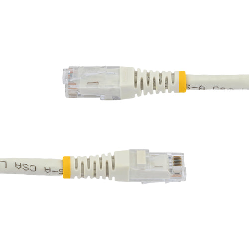 StarTech.com 2ft CAT6 Ethernet Cable - White CAT 6 Gigabit Ethernet Wire -250MHz 100W PoE RJ45 UTP Molded Network/Patch Cord w/Strain Relief/ Individually Tested