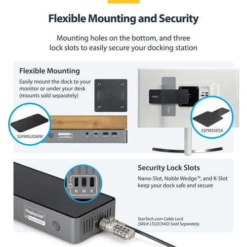 StarTech.com DK30C2DPEPRN laptop dock/port replicator Wired USB 3.2 Gen 2 (3.1 Gen 2) Type-C Grey