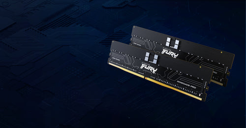 Kingston Technology FURY 128GB 7600MT/s DDR5 ECC Reg CL40 DIMM (Kit of 4) 1Rx8 Renegade Pro Black