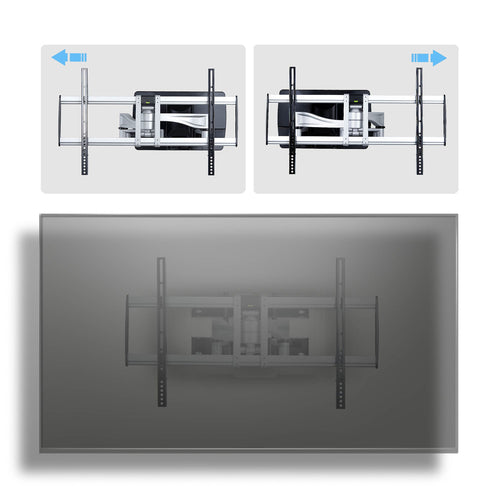 StarTech.com Heavy-Duty Articulating TV Wall Mount for up to 100-inch and 187.4lb/85kg Flat Screens, VESA 800x500, Low-Profile Bracket, TAA-Compliant