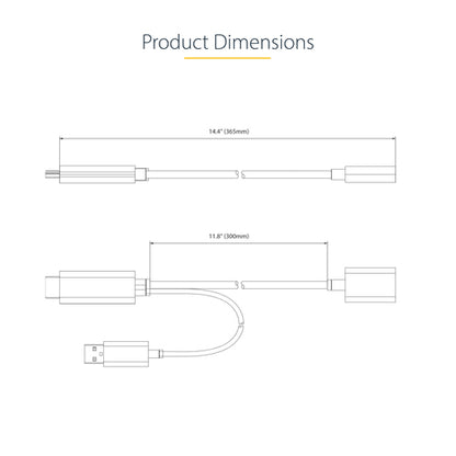 StarTech.com 1ft (30cm) HDMI to DisplayPort Adapter Cable, Active 4K 60Hz HDMI 2.0 to DP 1.2 Converter, HDR, USB Bus Powered, HDMI Source to DisplayPort Monitor for Laptops/PC