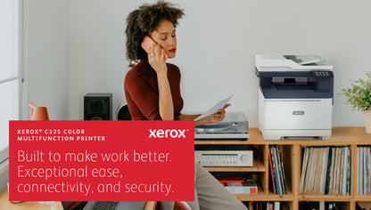 Xerox C325 A4 33ppm Wireless Duplex Copy/Print/Scan/Fax PS3 PCL5e/6 2 Trays Total 251 Sheets