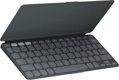 Logitech - Keys-To-Go 2 Slim Portable Bluetooth Keyboard for iPad, iPhone, Mac, and Apple TV With Built-in Cover - Graphite