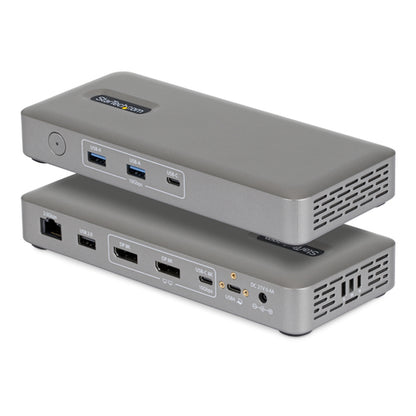 StarTech.com USB4 Docking Station, Driverless Dual 4K 144Hz for Mac and Windows, Universal USB-C Dock with DisplayPort, 100W PD and 2.5GbE