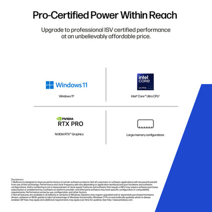 HP Zbook X G1i 16 inch Mobile Workstation PC Wolf Pro Security Edition Intel Core Ultra 9 285H 40.6 cm (16") WUXGA 32 GB DDR5-SDRAM 1 TB SSD NVIDIA RTX PRO 2000 Blackwell Wi-Fi 7 (802.11be) Windows 11 Pro Silver