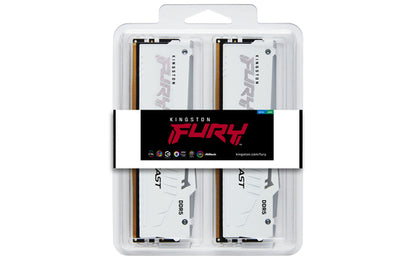 Kingston Technology FURY Beast 32GB 6000MT/s DDR5 CL36 DIMM (Kit of 2) White RGB EXPO