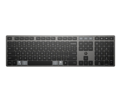 HP 725 MULTI-DEVICE RCHRGBL WL KBD UNITED STATES / CANADA ENGLISH keyboard Home/Office RF Wireless + Bluetooth Black