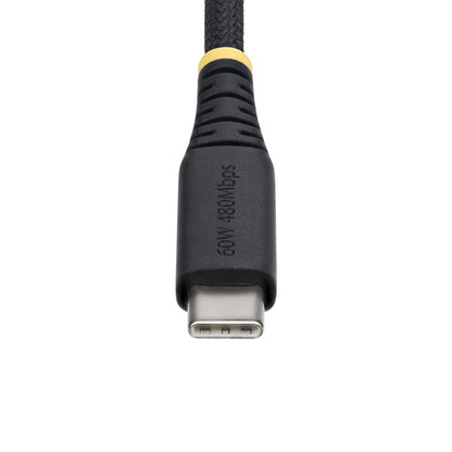 StarTech.com 10ft (3m) USB-C Charging Cable, 60W (3A) PD, Dual-Layer Braided Nylon/TPE Jacket, Rugged USB C Charging Cord, USB 2.0 Laptop Charger Cable
