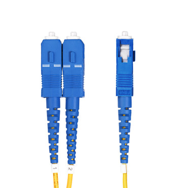 StarTech.com 1m (3.3ft) LC to SC (UPC) OS2 Single Mode Duplex Fiber Optic Cable, 9/125µm, 100G, Bend Insensitive, Low Insertion Loss - LSZH Fiber Jumper Cord
