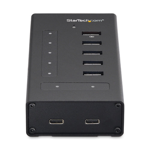 StarTech.com 7 Port USB C Hub - USB Type-C to 2x USB-C/5x USB-A - Commercial Metal USB 3.0 Hub - SuperSpeed USB 3.2 Gen 1 (5Gbps) - Self Powered - BC 1.2 Fast Charge - Mountable/Rugged