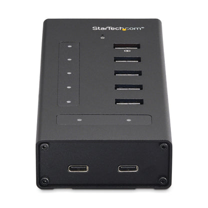 StarTech.com 7 Port USB C Hub - USB Type-C to 2x USB-C/5x USB-A - Commercial Metal USB 3.0 Hub - SuperSpeed USB 3.2 Gen 1 (5Gbps) - Self Powered - BC 1.2 Fast Charge - Mountable/Rugged