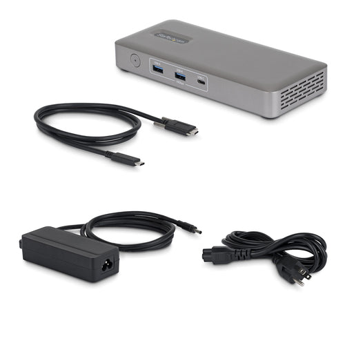 StarTech.com USB4 Docking Station, Driverless Dual 4K 144Hz for Mac and Windows, Universal USB-C Dock with DisplayPort, 100W PD and 2.5GbE
