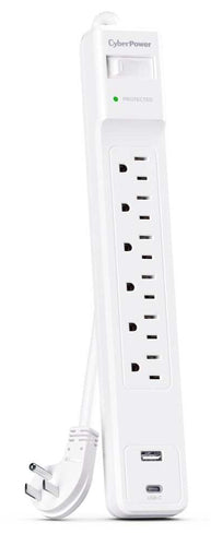 CyberPower 6 Outlet Surge Strip With USB