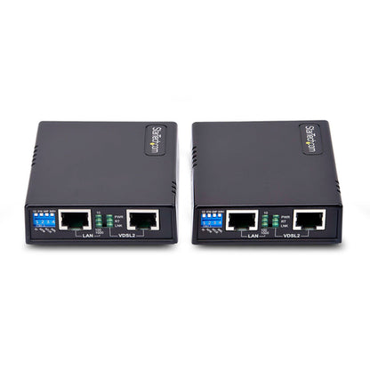 StarTech.com VDSL2 Ethernet Extender Kit over Single Pair Wire, Up to 0.6mi (1km) Long Range LAN Repeater over Phone Line/CAT5e/CAT6, Up to 300Mbps, Replacement for 110VDSLEXT - TAA