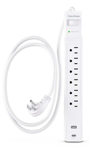 CyberPower 6 Outlet Surge Strip With USB
