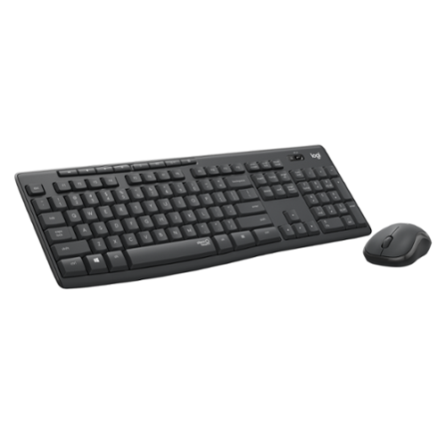 Logitech MK295 Wireless Mouse & Keyboard Combo with SilentTouch Technology  Full Numpad  Graphite