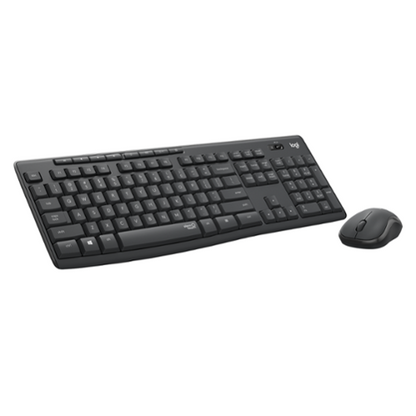 Logitech MK295 Wireless Mouse & Keyboard Combo with SilentTouch Technology  Full Numpad  Graphite