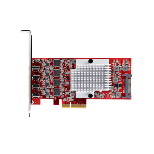 StarTech.com 4-Port USB Type-C PCIe Card, USB 3.2 10Gbps, USB-C PCI Express Expansion Card, 4x Independent USB Controllers, Windows/Linux/macOS, TAA-Compliant
