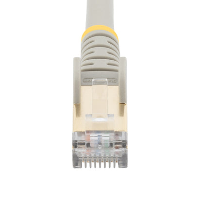 StarTech.com 1ft CAT6a Ethernet Cable - 10 Gigabit Shielded Snagless RJ45 100W PoE Patch Cord - 10GbE STP Network Cable w/Strain Relief - Gray Individually Tested/Wiring is UL Certified/TIA