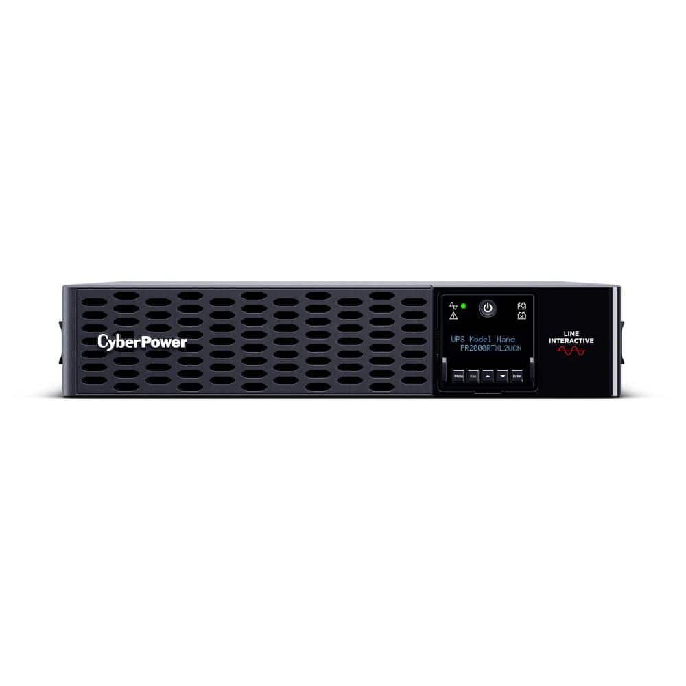 CyberPower PR2000RTXL2UCN Smart App Sinewave UPS Systems - 2000VA/2000W  120 VAC  NEMA 5-20P  2U  Rack / Tower  Sine Wave  8 Outlets  LCD  PowerPanel® Business