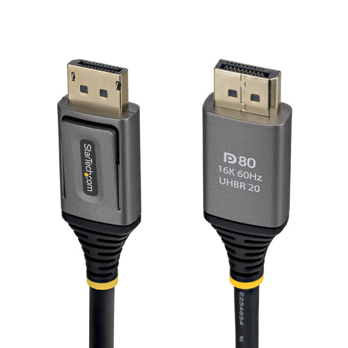 StarTech.com 6ft DisplayPort 2.1 Cable, VESA Certified DP80 DisplayPort Cable, Uncompressed 10K/8K 60Hz, 16K 60Hz/8K 240Hz w/DSC 1.2a, DP 2.1 Monitor Cord