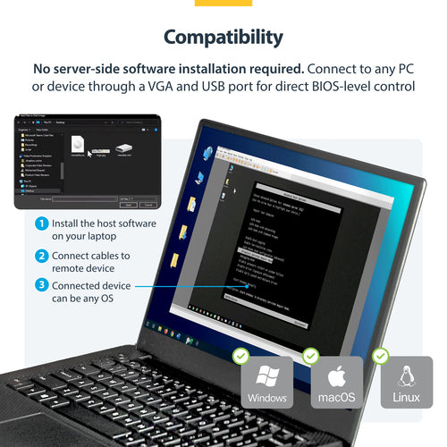 StarTech.com Laptop-to-Server KVM Console with Rugged Housing - TAA