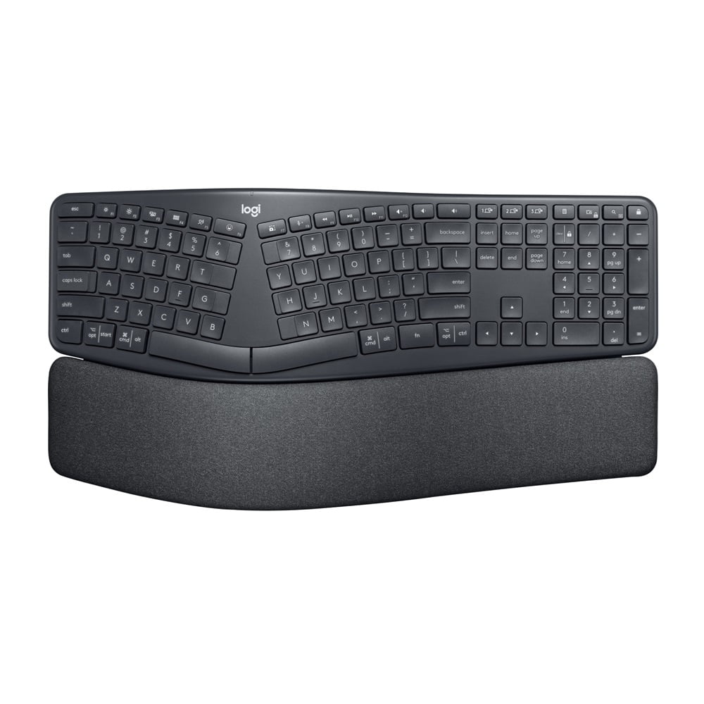 Logitech ERGO Series K860 Wireless Ergonomic Keyboard - Split Keyboard  Wrist Rest - Graphite