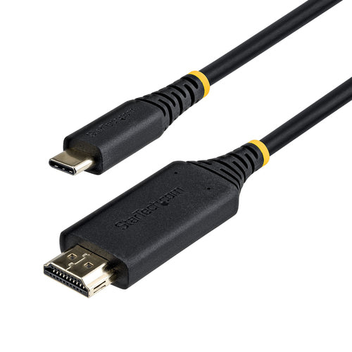 StarTech.com USB C to HDMI Adapter Cable 15ft, Gripping HDMI Connector, 4K 60Hz, Thunderbolt Compatible, HDR, Uni-Directional Cord for MacBook, Dell, HP, Lenovo