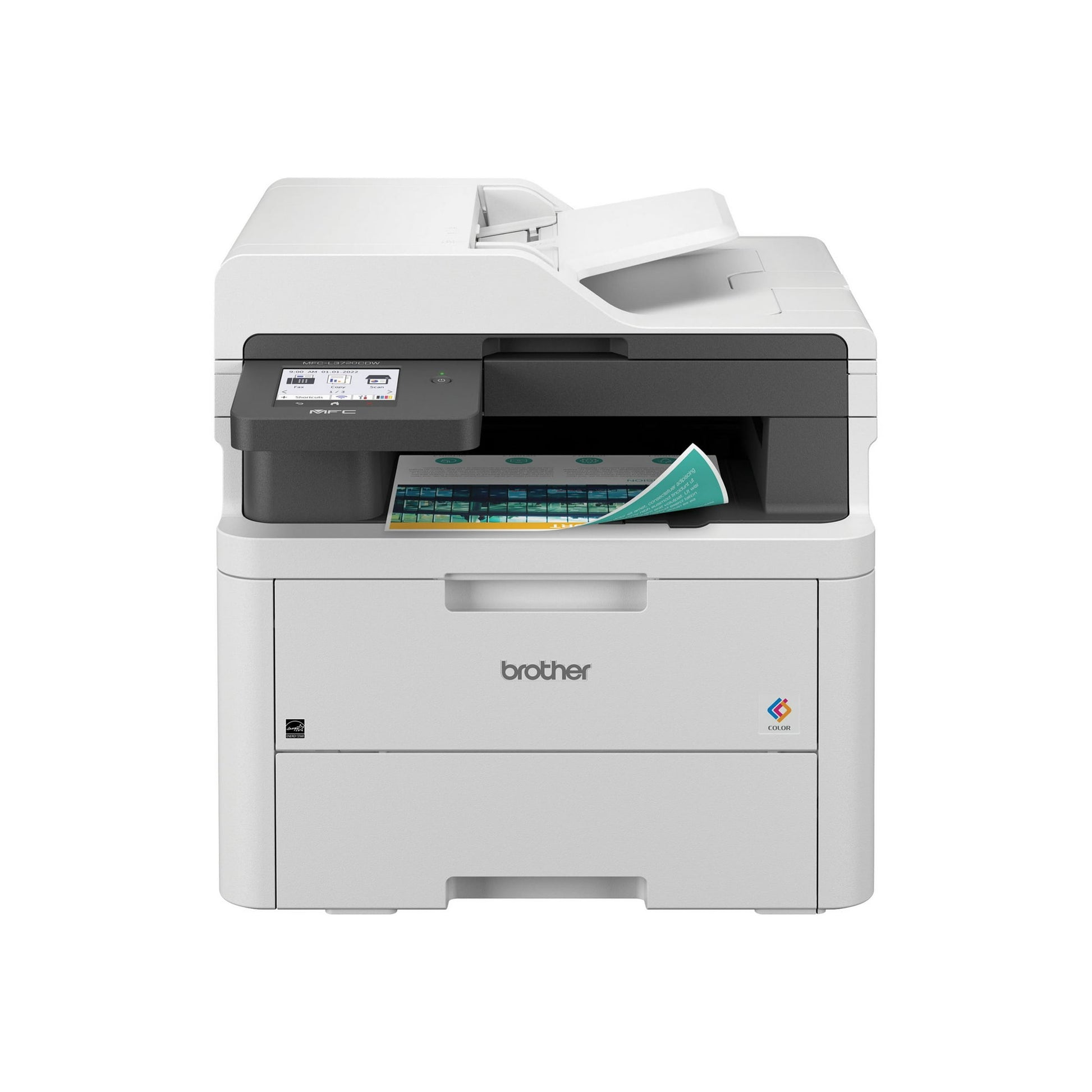 Brother - MFC-L3720CDW Wireless Digital Color All-in-One Printer with Laser Quality Output and Refresh Subscription Eligibility - White