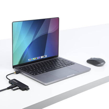 StarTech.com 4-Port USB-C Hub, 5Gbps, USB-C to 4x USB-A, Bus Powered, Small Travel Mini Hub, Multi-Port USB 3.0 Splitter, Portable Hub, Overcurrent Protection