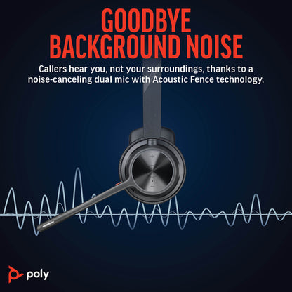 HP Poly Voyager 4310 UC Monaural Headset +BT700 USB-A Adapter +Charging Stand
