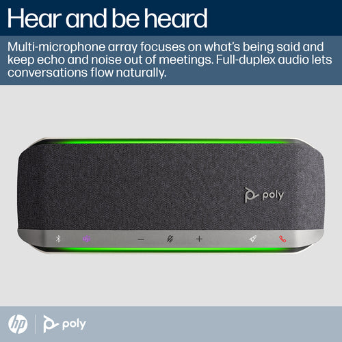 HP Poly Sync 40+ Microsoft Teams Certified USB-A USB-C Speakerphone +BT700 USB-A Adapter