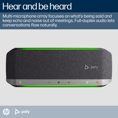 HP Poly Sync 40+ Microsoft Teams Certified USB-A USB-C Speakerphone +BT700 USB-A Adapter