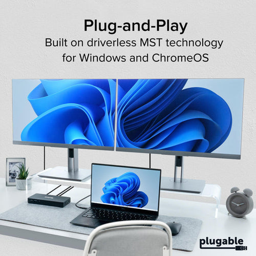 Plugable Technologies UD-MSTH2 laptop dock/port replicator Wired USB 3.2 Gen 2 (3.1 Gen 2) Type-C Black